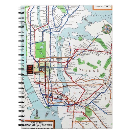 Carnet New York : Souterrain Map, 1940 (Devant)
