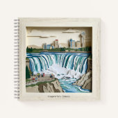 Carnet Niagara Falls Ontairo Canada Paper Collage Diorama (Devant)
