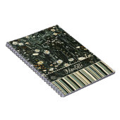 Carnet Nicolette Dark Daisy Floral Strié (Côté Droit)