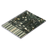 Carnet Nicolette Dark Daisy Floral Strié (Côté gauche)