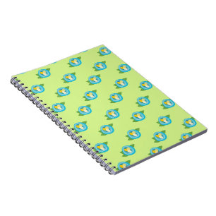 Carnet Nids d'oiseau bleu Œufs colorés Feuilles vertes Na