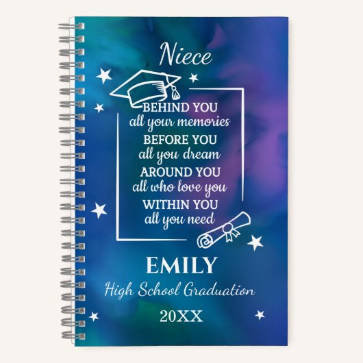Carnet Niece Graduation Personalized Name Year (Recto)