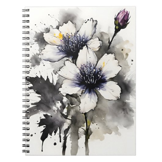 Carnet Nigella - Fleurs aquarelles (Devant)