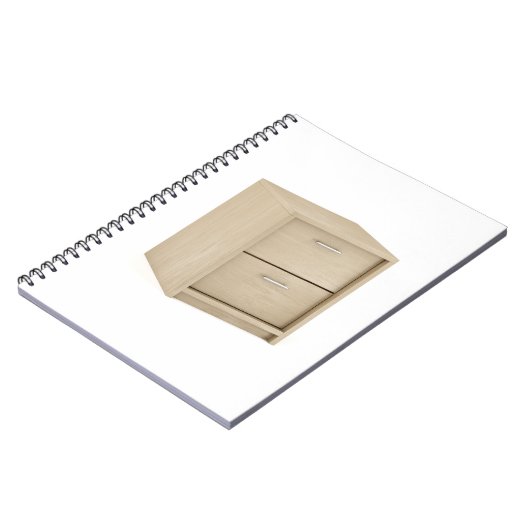 Carnet Nightstand en bois avec deux tiroirs (Côté gauche)