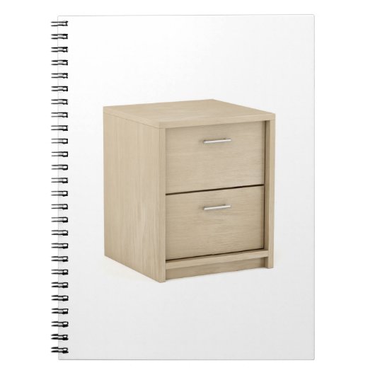 Carnet Nightstand en bois avec deux tiroirs (Devant)