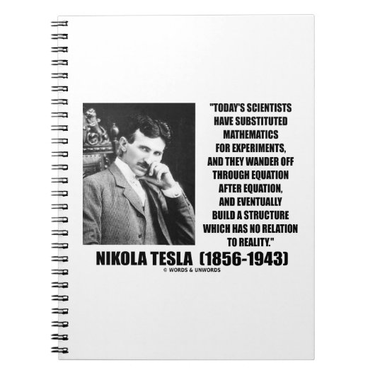 Carnet Nikola Tesla Scientists Équation Aucun Citation De (Devant)