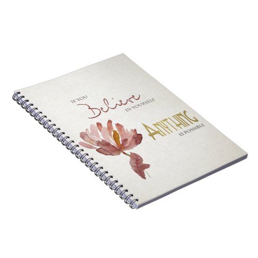 CARNET N'IMPORTE A YOURSELF, ANYTHING POSSIBLE RUST FLORA (Côté Droit)