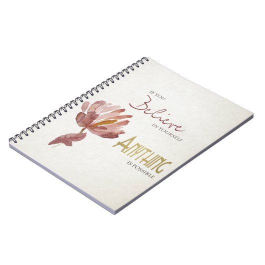 CARNET N'IMPORTE A YOURSELF, ANYTHING POSSIBLE RUST FLORA (Côté gauche)