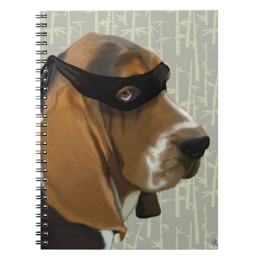 Carnet Ninja Basset Hound Dog (Devant)
