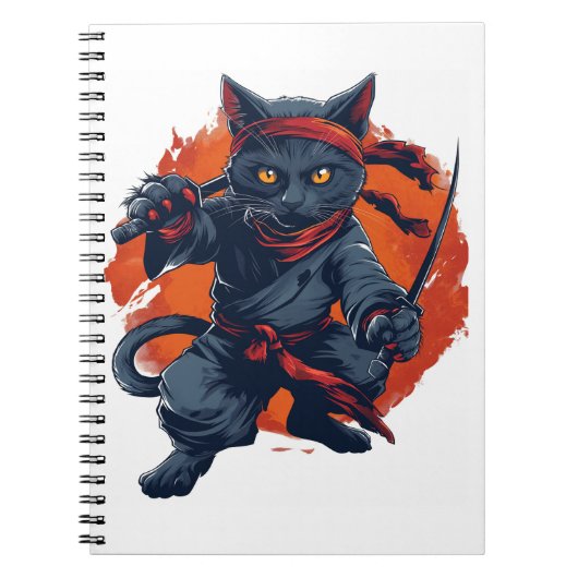 Carnet Ninja Chat furtive (Devant)
