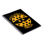 Carnet Ninja de pickleball - orange (Côté Droit)