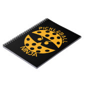 Carnet Ninja de pickleball - orange (Côté gauche)