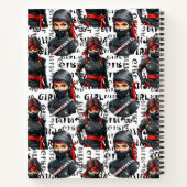 Carnet Ninja Girls Anime With Text Pattern Design (Dos)