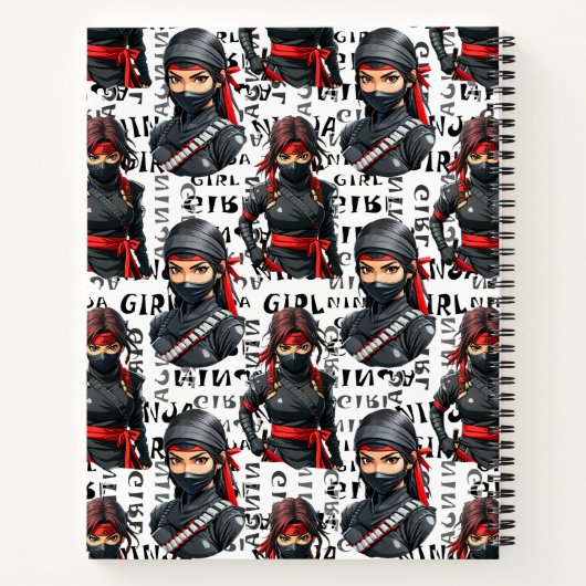 Carnet Ninja Girls Anime With Text Pattern Design (Dos)