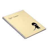 Carnet Ninja minuscule en colère Nom personnalisé sur Jau (Côté Droit)