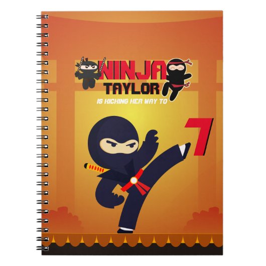 Carnet NINJA Star de cinéma Guerrier donnant des coups de (Devant)