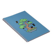 Carnet Ninjas minuscules dans l'arbre Bonsai en bleu (Côté Droit)