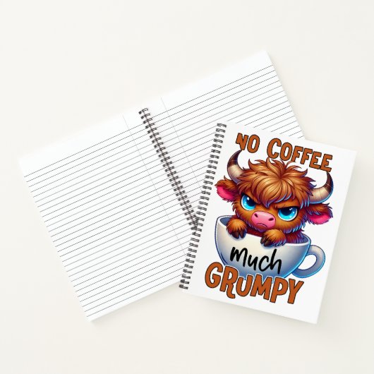 Carnet No Coffee Much Grumpy (Intérieur)