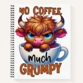 Carnet No Coffee Much Grumpy (Devant)