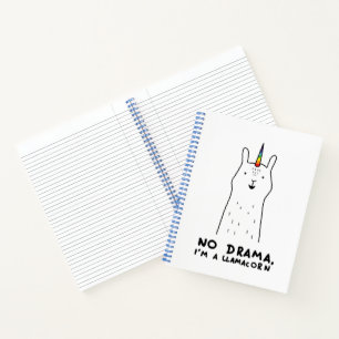 Carnet No Drama I'm A Llamacorn
