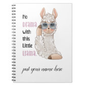 Carnet No Drama Llama Editable Notebook (Devant)