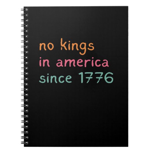 Carnet No Kings In America Since 1776 Freedom Anti Crown (Devant)