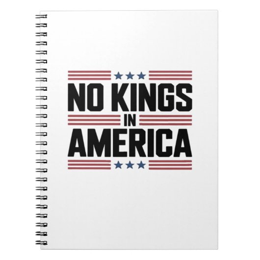 Carnet No Kings In America USA Creative Style (Devant)