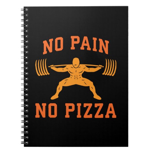 Carnet No Pain, No Pizza - Carbes - Amusant Entraînement  (Devant)
