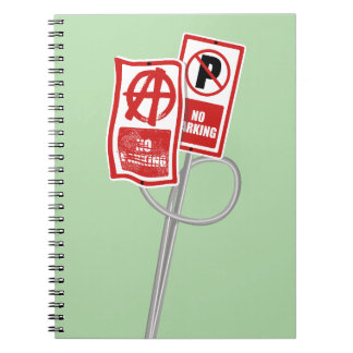 Carnet No parking anarchy sign