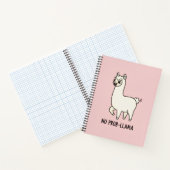 Carnet "No Prob-Llama" Cute Llama Doodle - Chill Vibe (Intérieur)