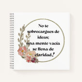 Carnet No te sobrecargues de ideas (Devant)