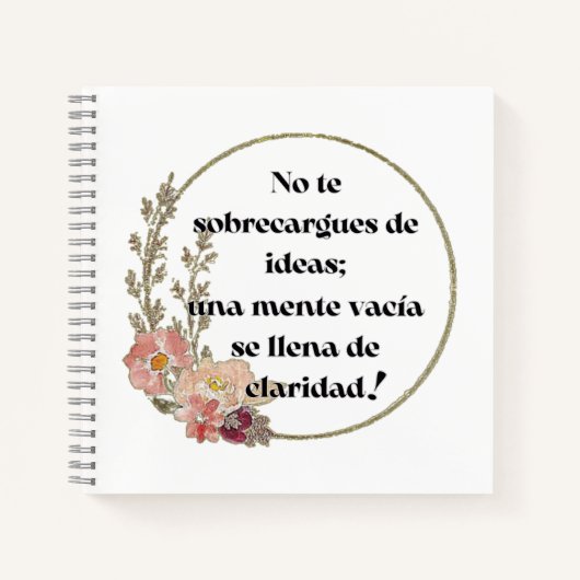 Carnet No te sobrecargues de ideas (Devant)