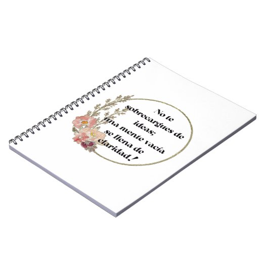 Carnet No te sobrecargues de ideas (Côté gauche)