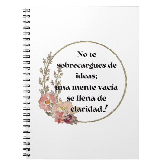 Carnet No te sobrecargues de ideas (Devant)