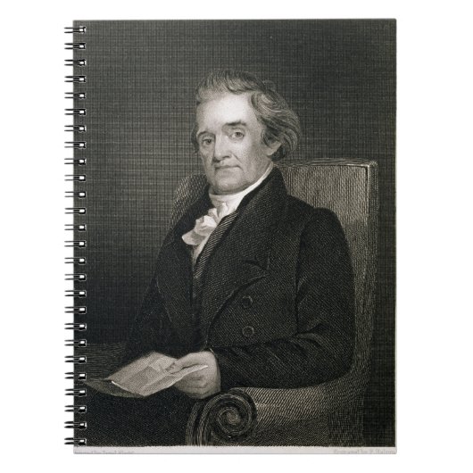 Carnet Noah Webster (1758-1843) gravé par Frederick W. (Devant)