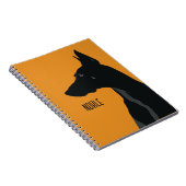 Carnet Noble noir Doberman (Côté Droit)