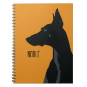 Carnet Noble noir Doberman (Devant)