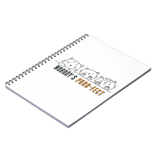 Carnet Nobody's Purr-fect Notebook (6.5" x 8.75") (Côté gauche)