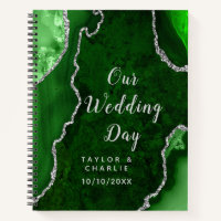 Noces de marbre vert et argent agate