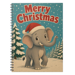 Carnet Noël animalier du bosquet de pins à éléphant