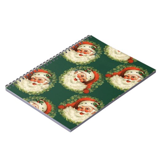 Carnet Noël au visage joyeux du Père Noël (Côté gauche)