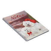 Carnet Noël Bichon Frise (Côté Droit)