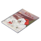 Carnet Noël Bichon Frise (Côté gauche)
