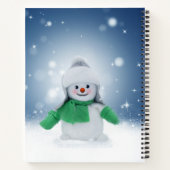 Carnet Noël bonhomme de neige SlipperyJoe foulard vert m (Dos)
