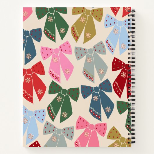 Carnet Noël Bows Coquette (Dos)