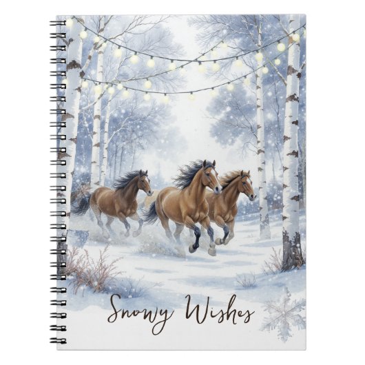 Carnet Noël Cheval Rustique (Devant)