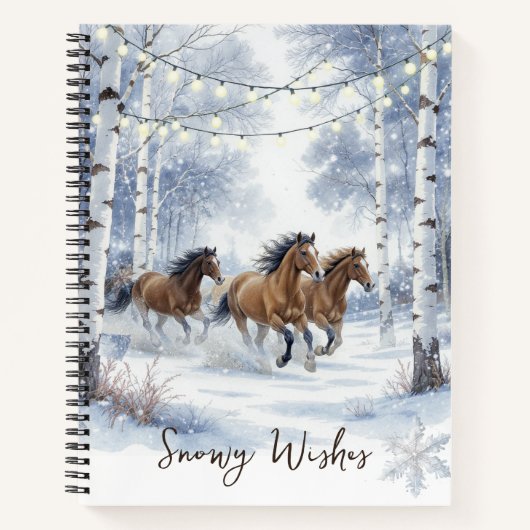 Carnet Noël Cheval Rustique (Devant)