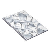 Carnet Noël Chic Silver White Triangles (Côté Droit)