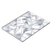 Carnet Noël Chic Silver White Triangles (Côté gauche)