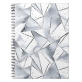 Carnet Noël Chic Silver White Triangles (Devant)